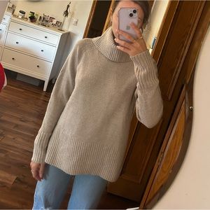 Beige turtleneck